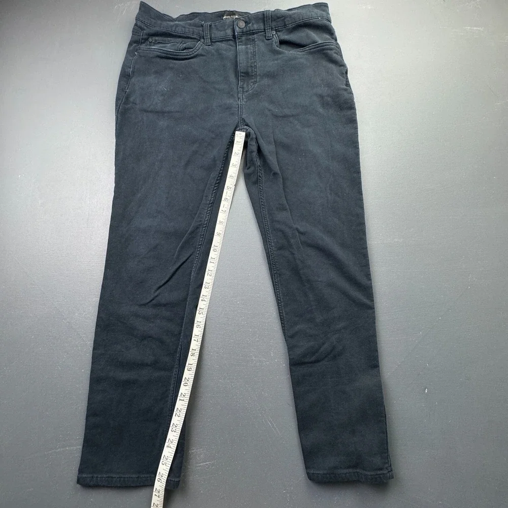 Banana Republic Men's Size 36x30 Black Straight Fit Stretch Pants Classic Casual
